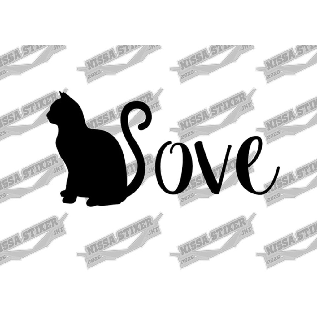 

Stiker cutting kucing love stiker murah berkualitas
