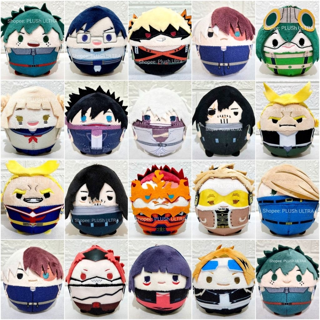 Fuwa S Boku No Hero Academia MHA BNHA Anime Plush Doll Keychain Gantungan Kunci Boneka instan
