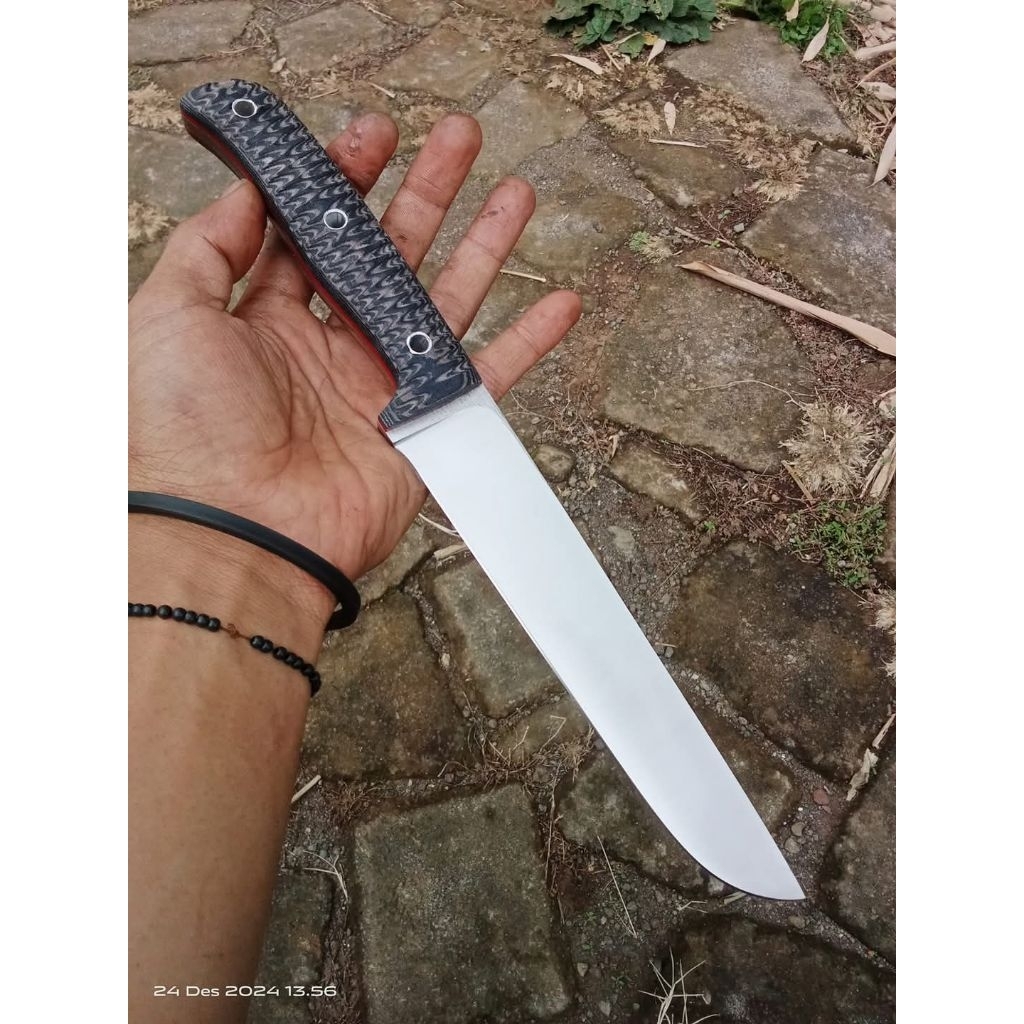 Pisau Sembelih Baja Bohler N695 PB. 17 cm + sarung kulit