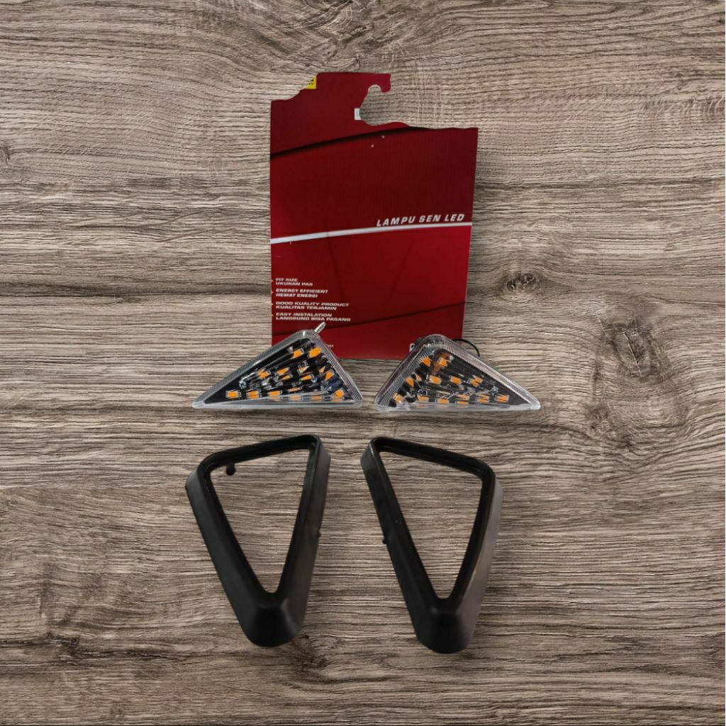 Lampu Sein Tempel Segitiga LED Untuk Semua Jenis Motor Fairing Ninja 250 300 R15 R15 R25 GSX 150 CBR