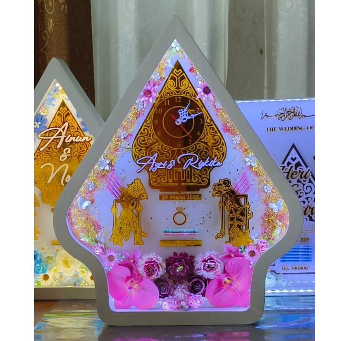 Mahar Gunungan akrilik/mahar jam/mahar gunungan jam/mahar jawa/mahar akrilik/mahar Resin