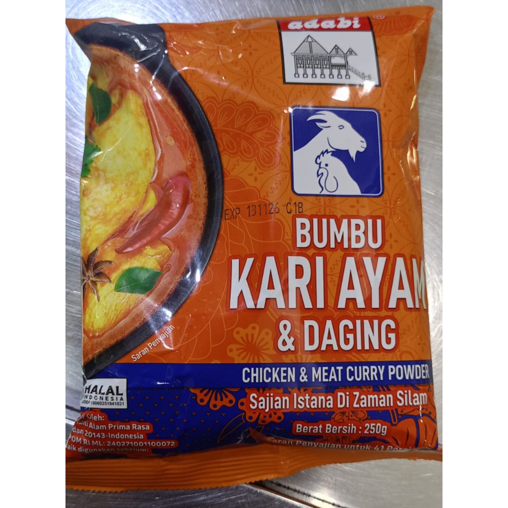 

Adabi Bumbu Kari Ayam dan Daging 250g Sajian Istana di Zaman Silam
