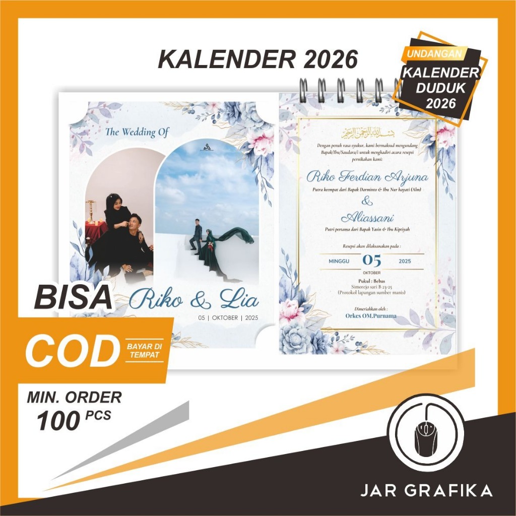 

UNDANGAN KALENDER DUDUK CUSTOM