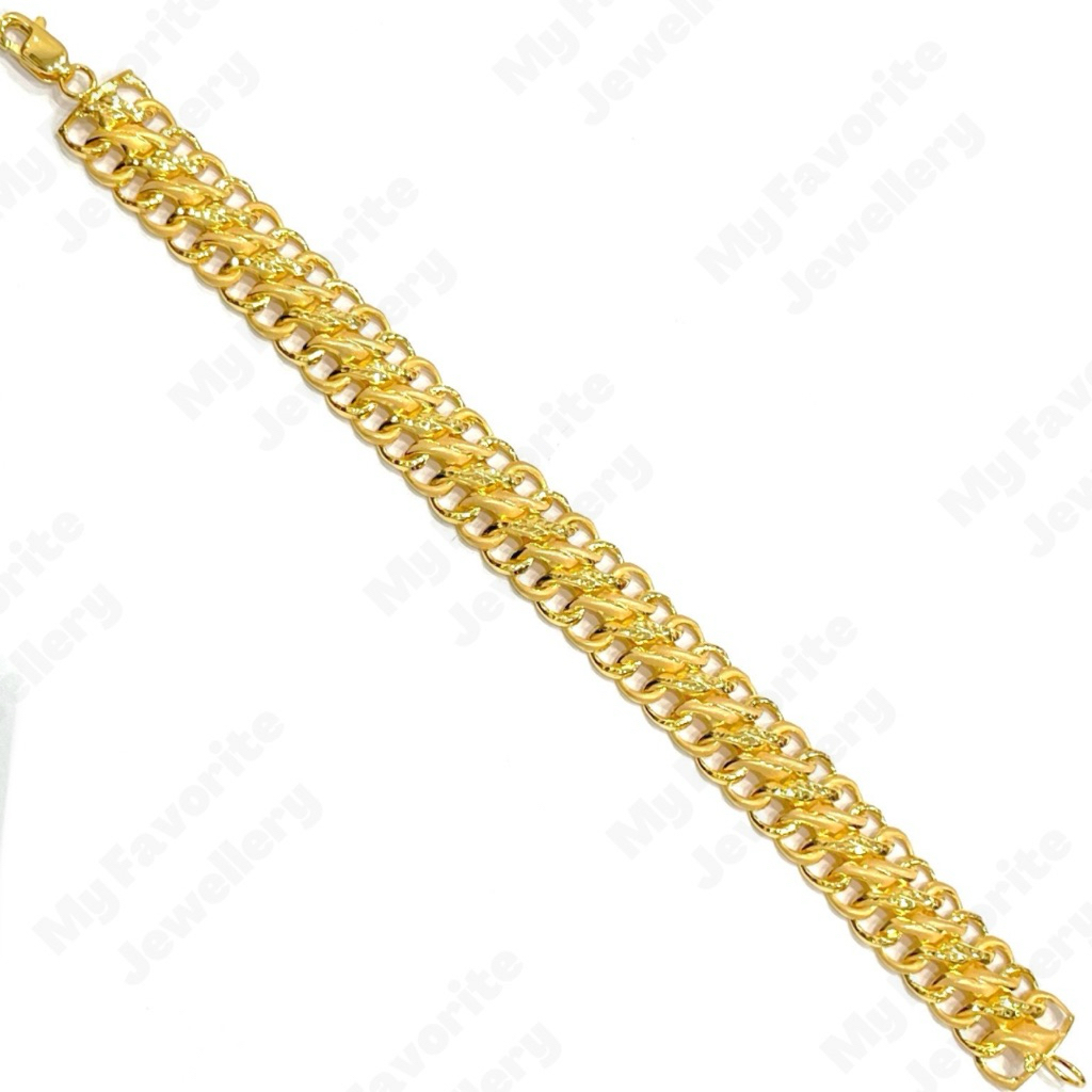 Gelang Sisik Naga SS Rantai Merk Shb Emas Asli Kadar 700