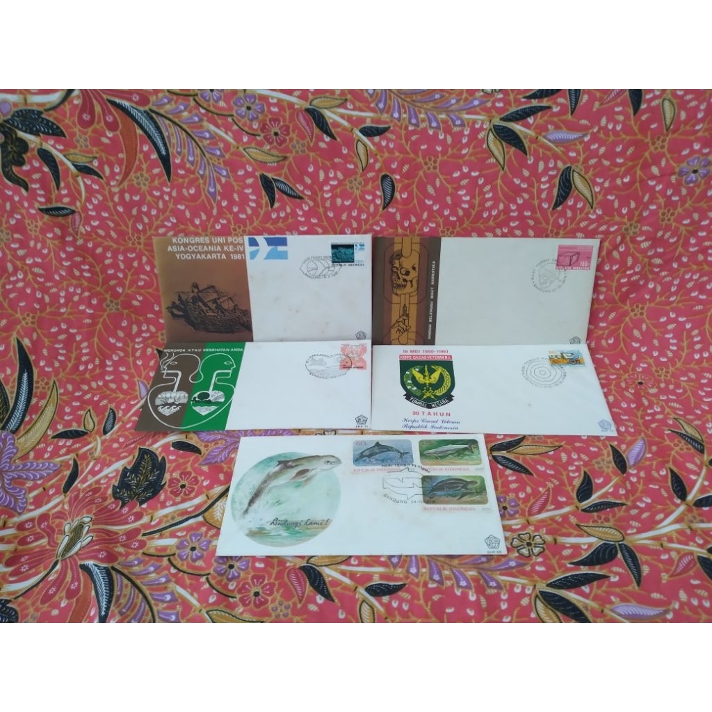 

Paketan 5 perangko Sampul hari pertama (SHP) I