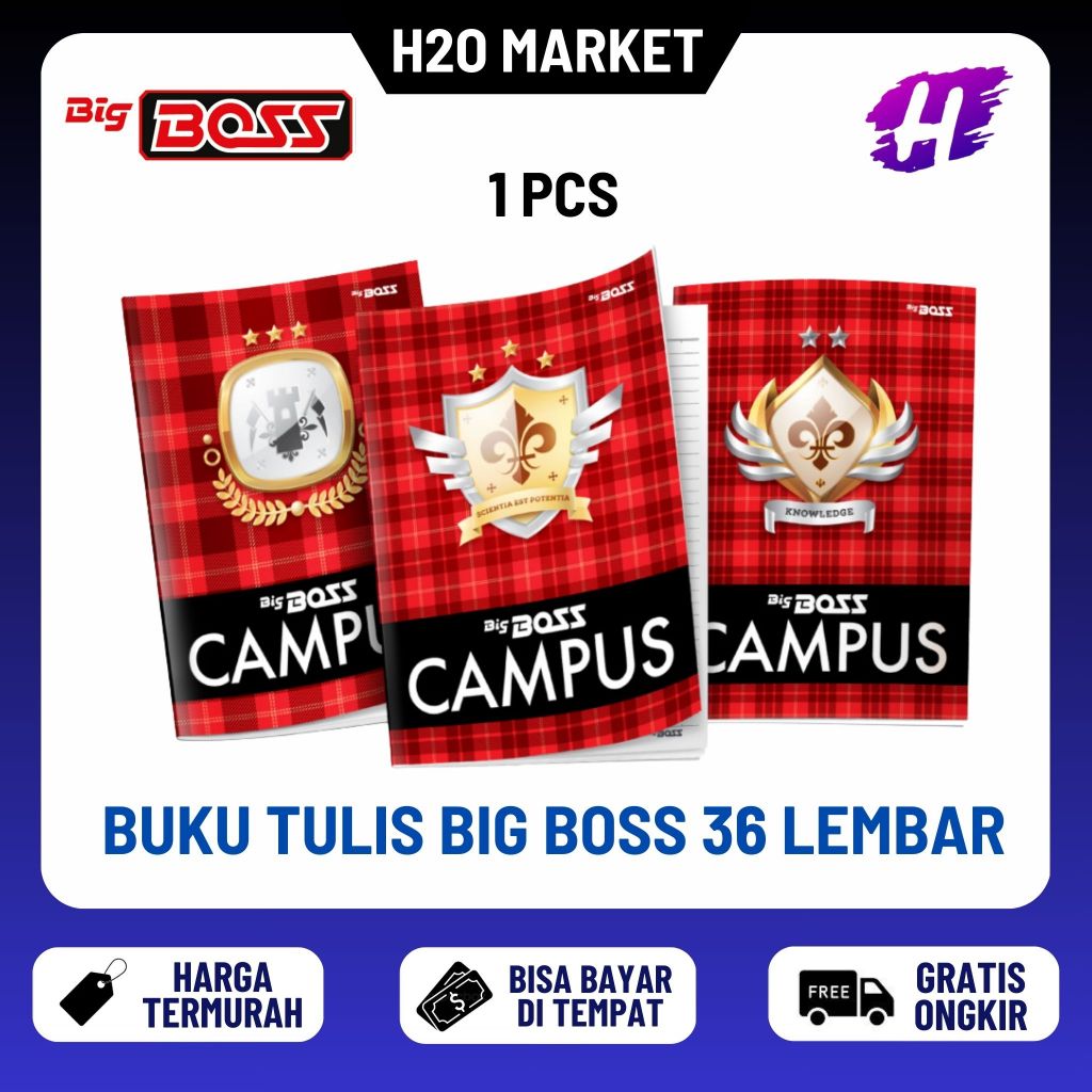 

❤️H2O❤️ BUKU TULIS BIG BOSS CAMPUS 36 LEMBAR / BIG BOSS EB 36 ISI 1 PC