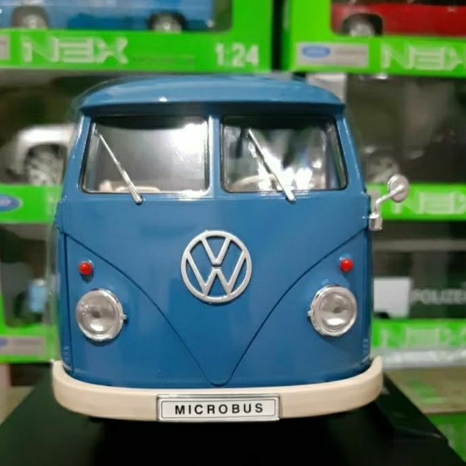 Diecast Welly Skala 1:18 Volkswagen T1 Bus 1963 Baru Bukan Bekas Komplit