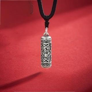 S999Kalung Liontin Ruyi Perak Murni untuk Pria dan Wanita