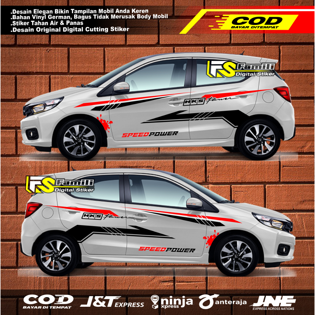 Stiker Mobil Brio List Keren Stiker Mobil HONDA BRIO RS