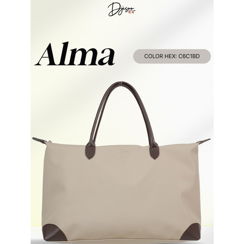 Djisoo - Alma Series Tas Wanita Travel ukuran Jumbo model Totebag Besar