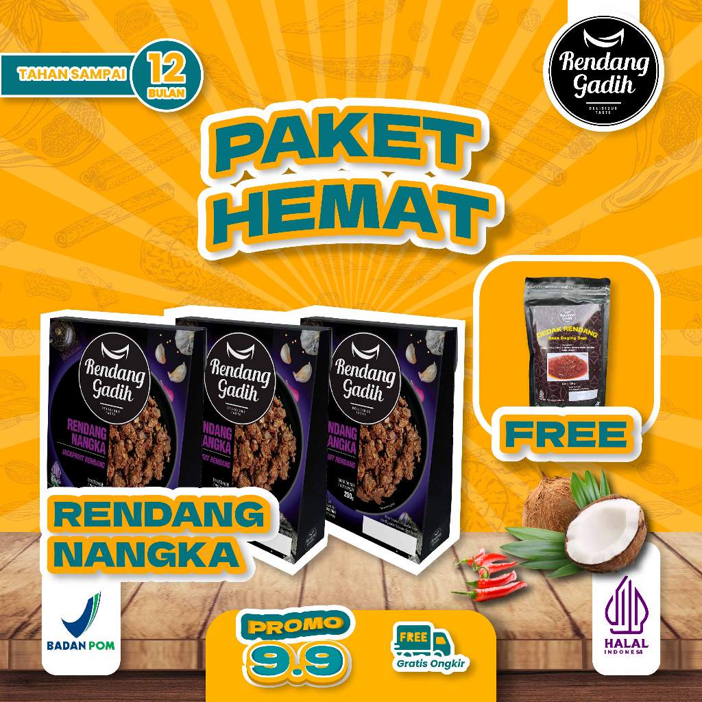 

Rendang Gadih - Paket 3 pcs Rendang Nangka @ 200 g
