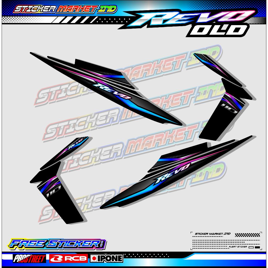 STRIPING VARIASI HONDA REVO OLD / STICKER LIST VARIASI MOTOR REVO LAMA