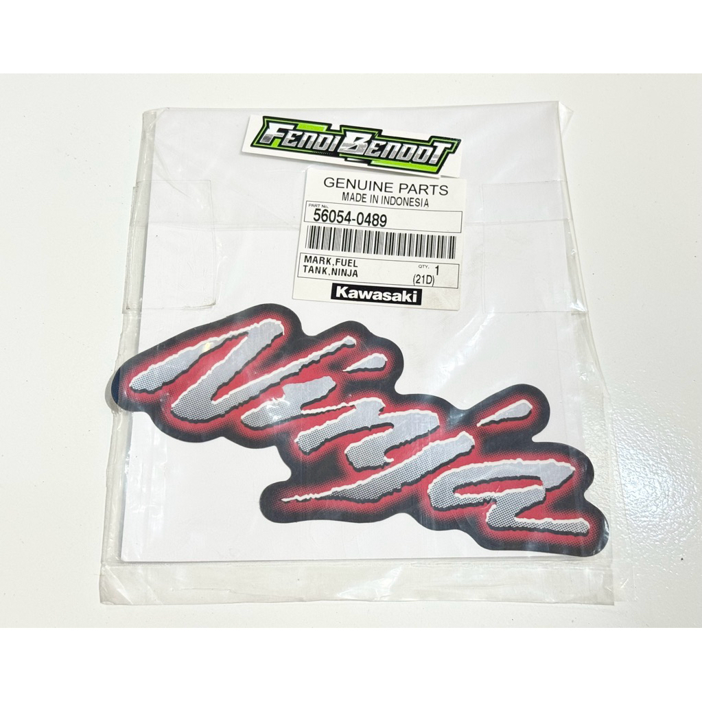 ( NOS ) STIKER STICKER STRIPING TANGKI NINJA RR OLD HITAM 2009 ORIGINAL