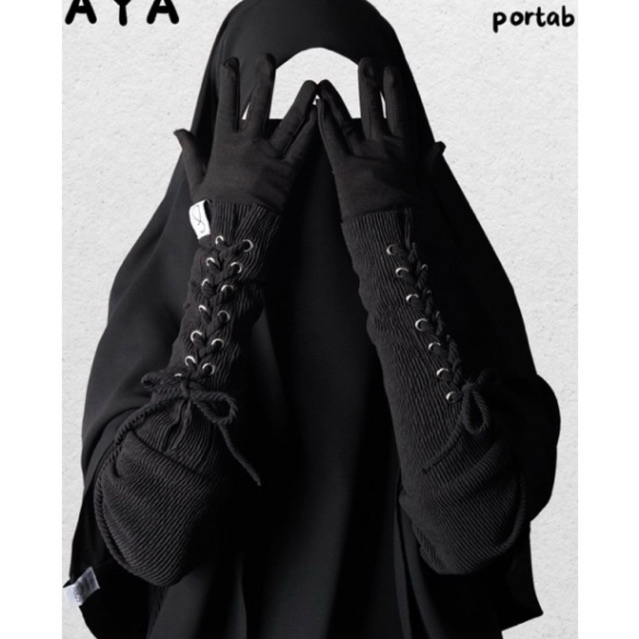 Assyabiya Official - Sofni Preloved Lace Abaya Hazelnut Artsy Zet Series Baggy Series Reverse Abaya