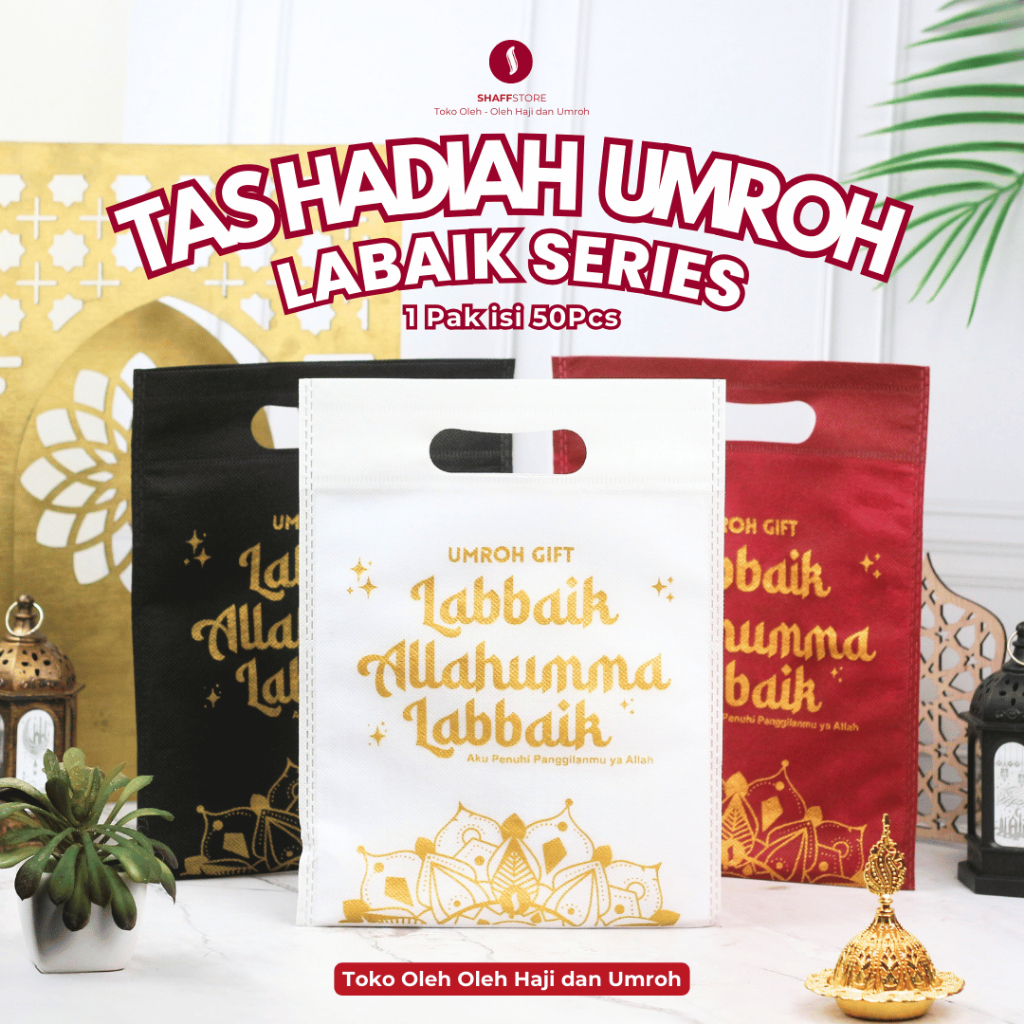 

Tas Hadiah Oleh-Oleh Umroh Souvenir Umroh 1 pak Isi 50 pcs