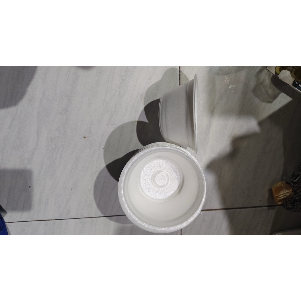 Styrofoam Mangkok Putih (LUX) – Wadah Makanan Praktis