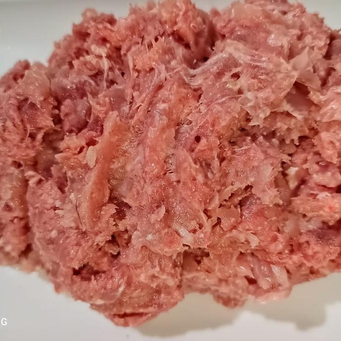 

Daging kelinci 60% + tulang giling 40%(include sumsum) 500 gram