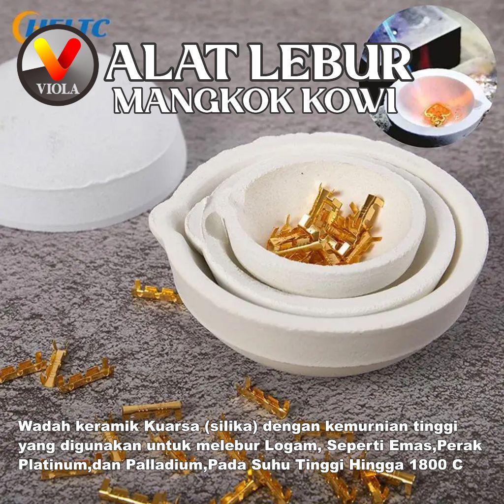 Mangkok Kowi Italy Alat Lebur Perhiasan Emas Perak Logam