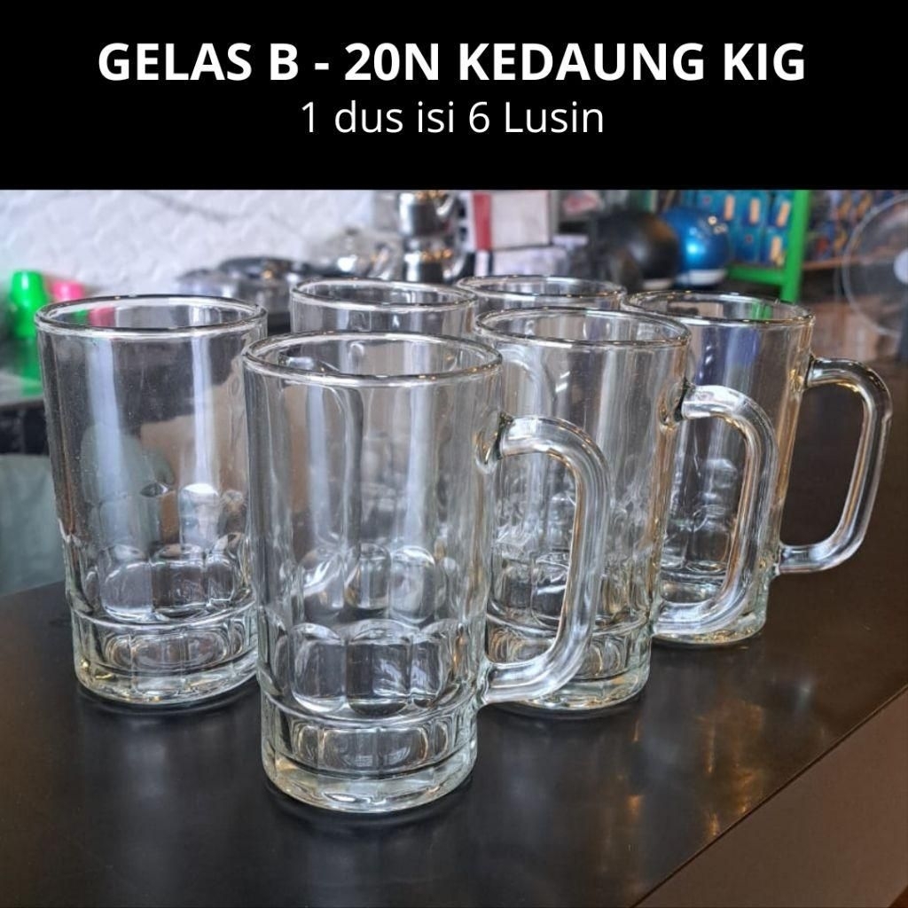 GELAS KACA TINGGI GAGANG (ISI 6 PCS)-GELAS TEH ES-GELAS CAFE RESTORAN