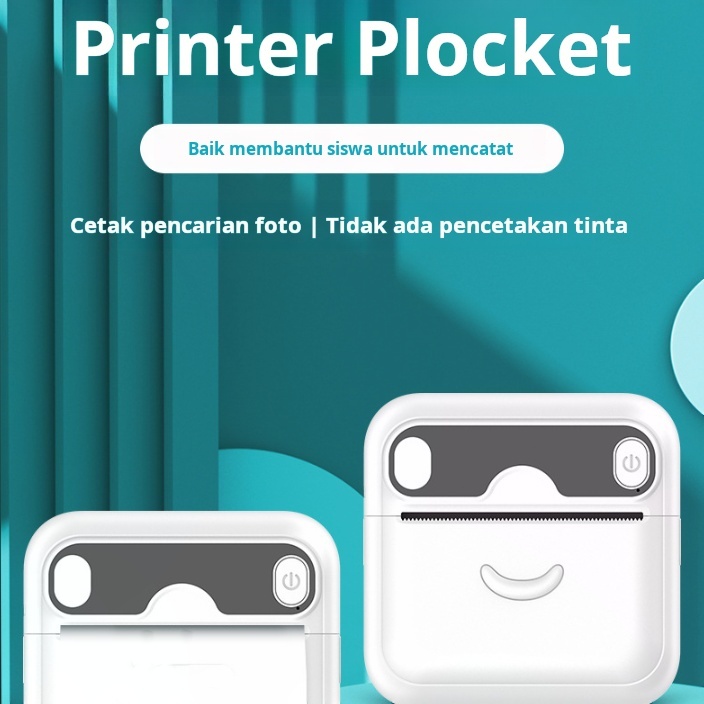 Mini Thermal Printer Bluetooth Printer Portable Tanpa Tinta Thermal Printer Label Receipt Barcode Pr