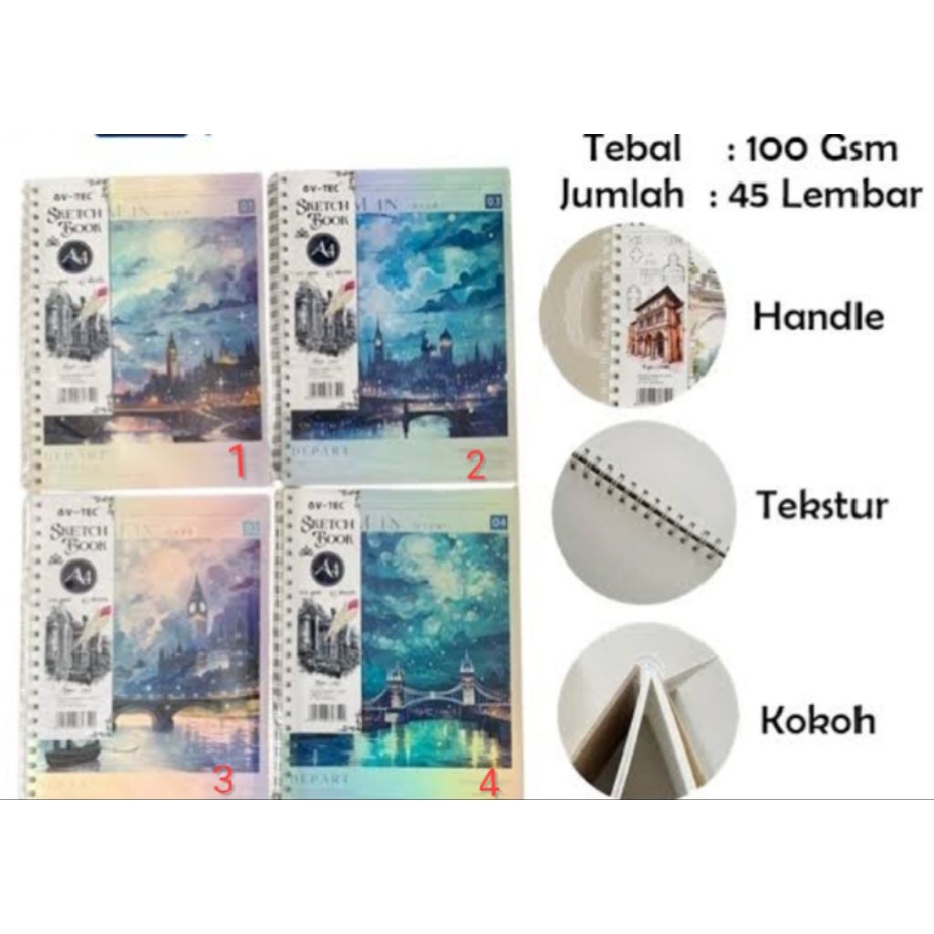 

V-TEC SKECHBOOK 3367/100G/45 SHEETS