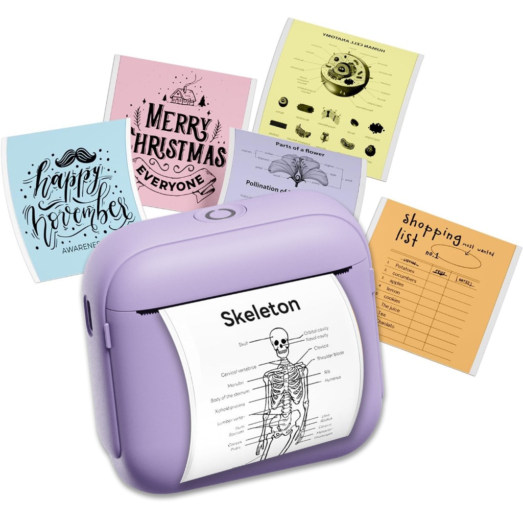 Pencetak Thermal printer bluetooth mini / Pencetak Label Foto Digital Cerdas Tanpa Tinta