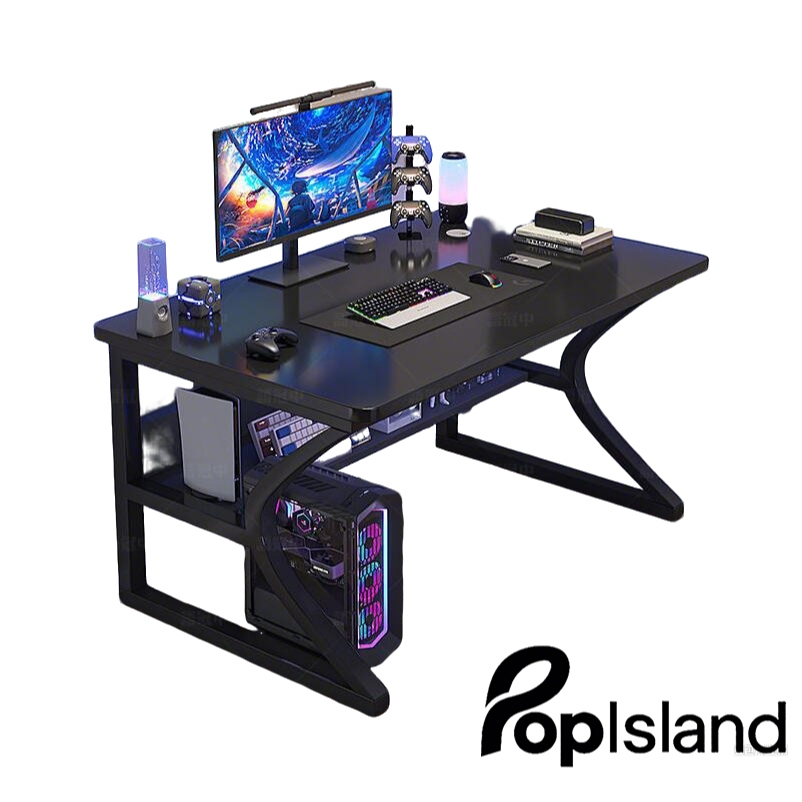 POPISLAND Meja Komputer / Meja Gaming / Meja L / Meja Laptop / Meja kantor / Minimalis Modern