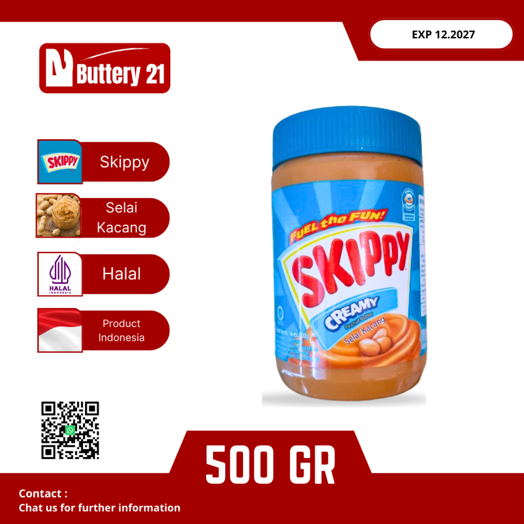 

SKIPPY CREAMY 500 GR/SELAI SKIPPY CREAMY/SELAI KACANG