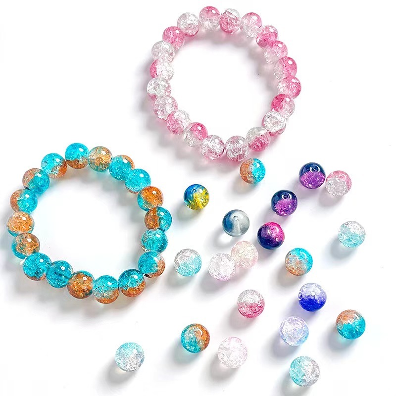 【20-30PCS】Manik kaca|Manik Retak|manik manik kaca| Manik Mote Es Retak| Manik Mote Batu Kaca Pecah M