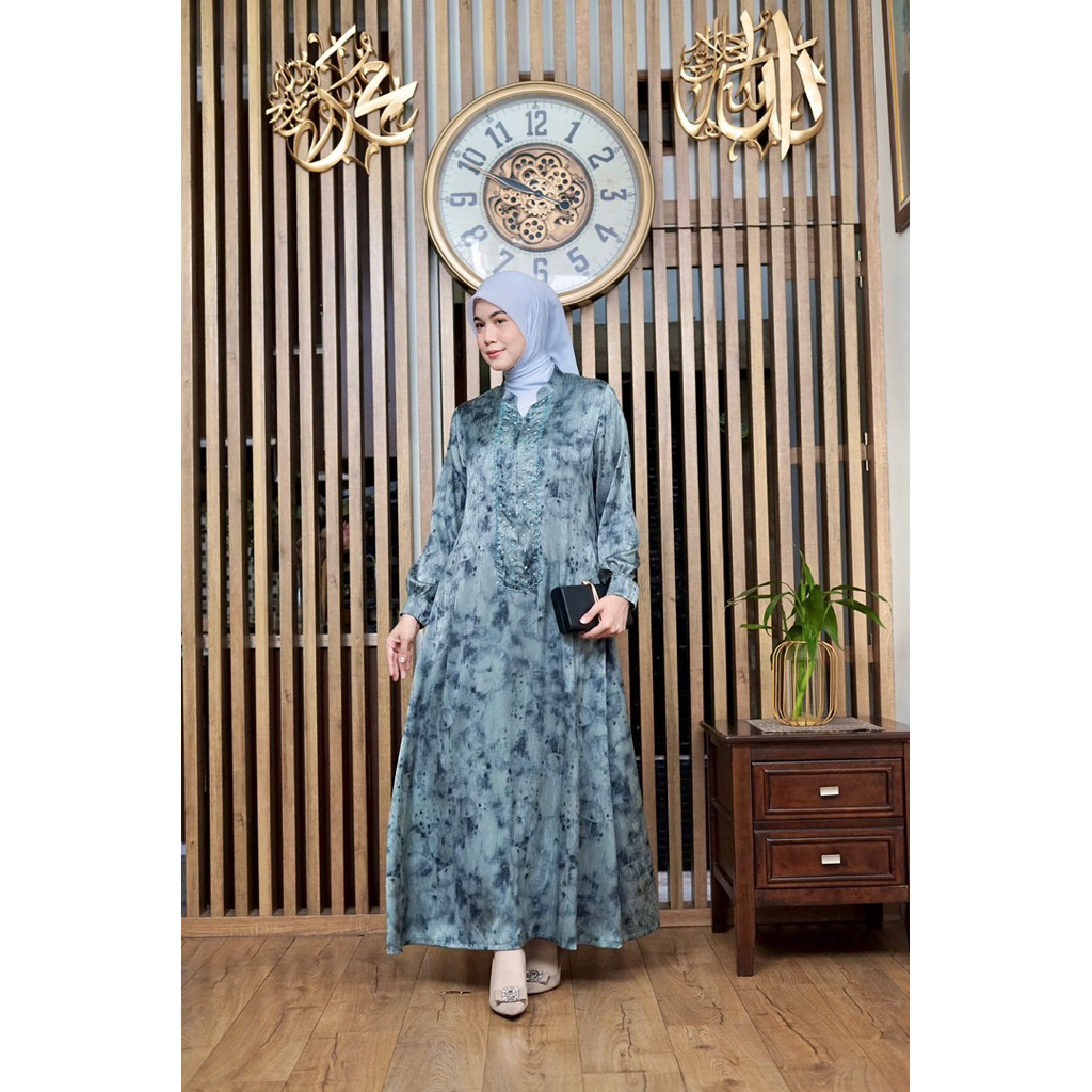 Gamis Batu Payet Silk Pandora / Gamis Payet Busui / Gamis Batu Payet Modern