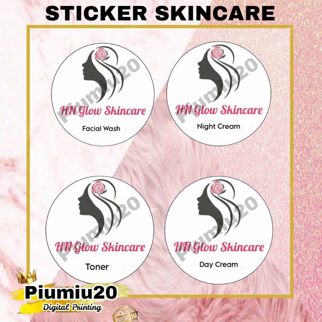 

STIKER PRODUK FACIAL WASH / NIGHT CREAM / DAY CREAM DLL BISA CUSTOM TULISAN