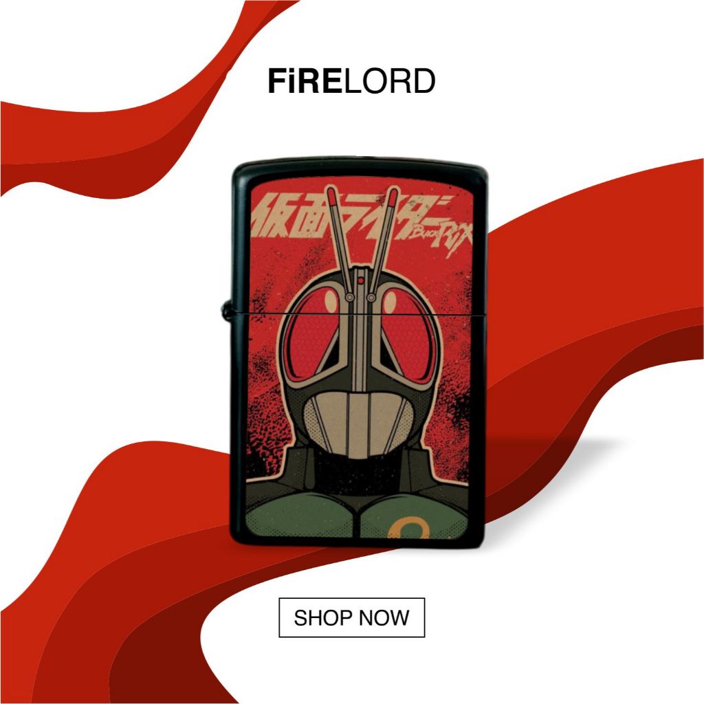 FIRELORD Korek Satria Baja Hitam Bisa COD / Korek Anime / Korek hitam polos / Korek Unik