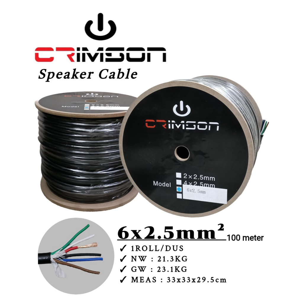 Kabel speaker 6x2.5 mm crimson harga eceran permeter