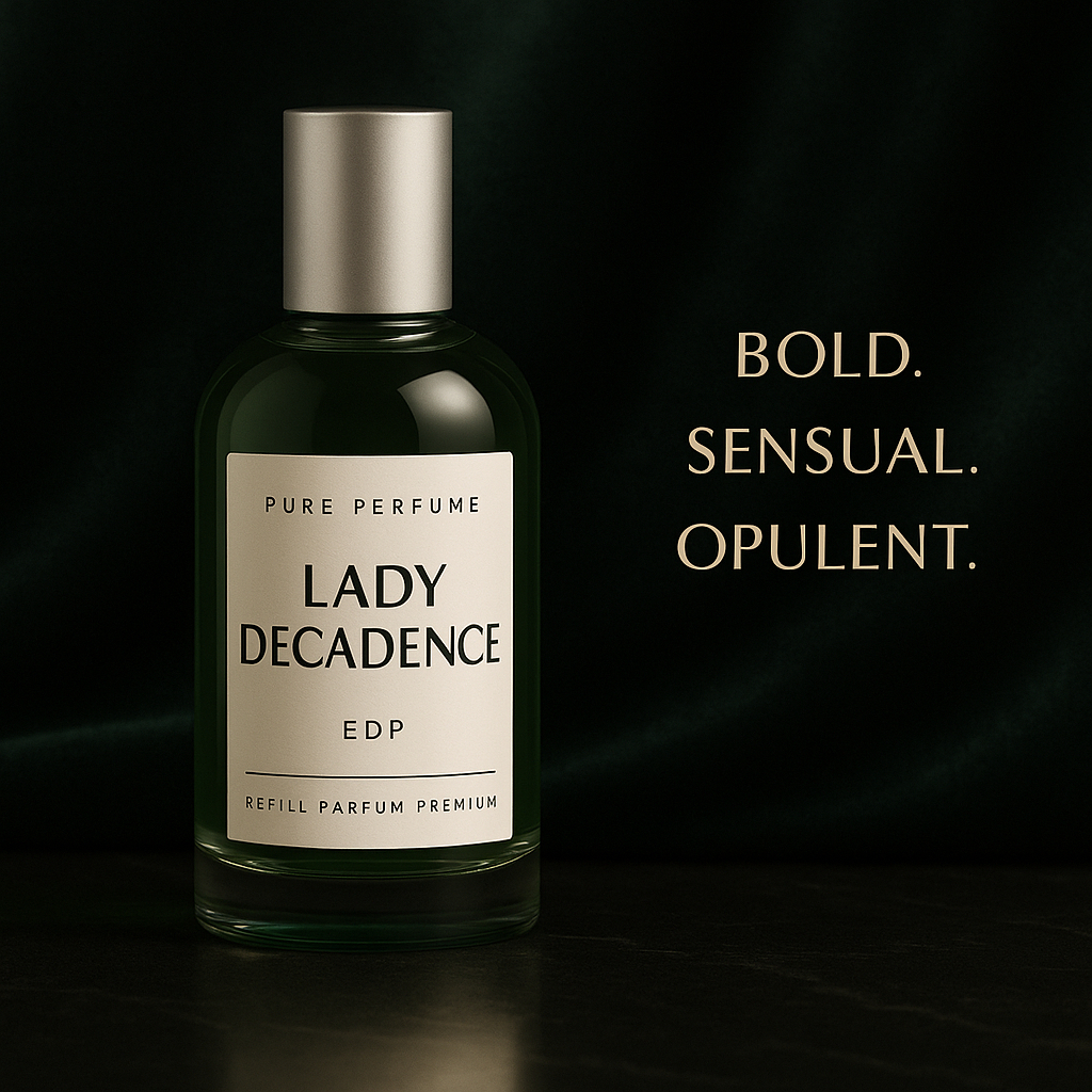 LADY DECADENCE BY PURE PERFUME | REFILL PARFUM PREMIUM WANITA TAHAN LAMA