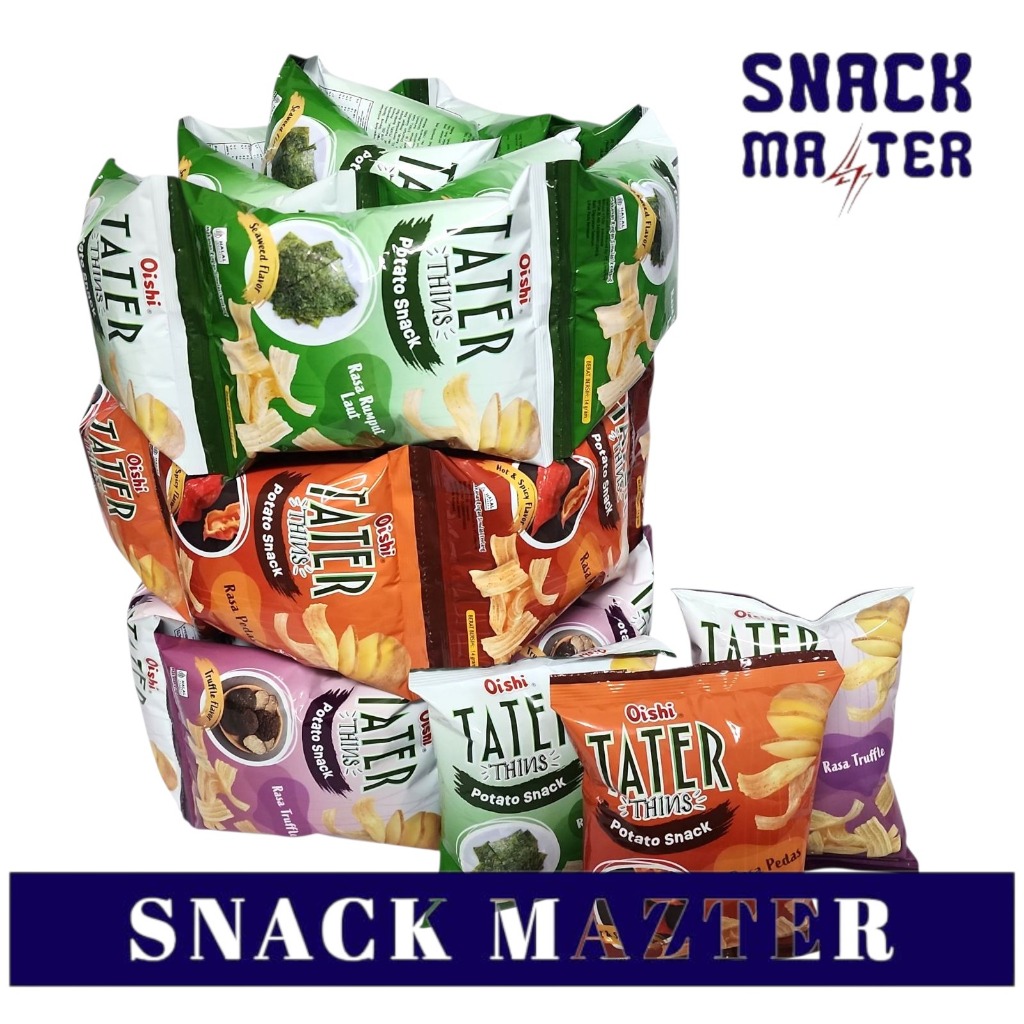 

Oishi Tater Thins Potato Snack RENCENG - Netto 14 gr x 10 bks