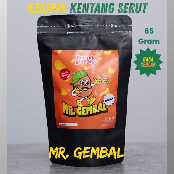 

Keripik Kentang Seblak 65g Mr. Gembal Camilan Sehat dan Lezat Keripik Kentang Original