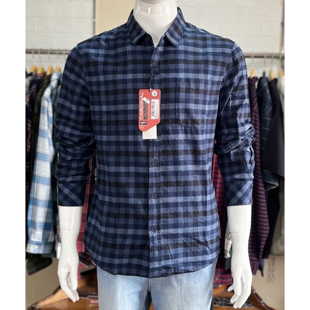 KEMEJA PRIA CARDINAL JEANS BIG SIZE / JUMBO NEW LENGAN PANJANG