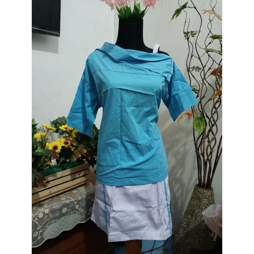 Korean set/Korean Outfit set/Korean Ulzzang Style Bluish Costume Cosplay