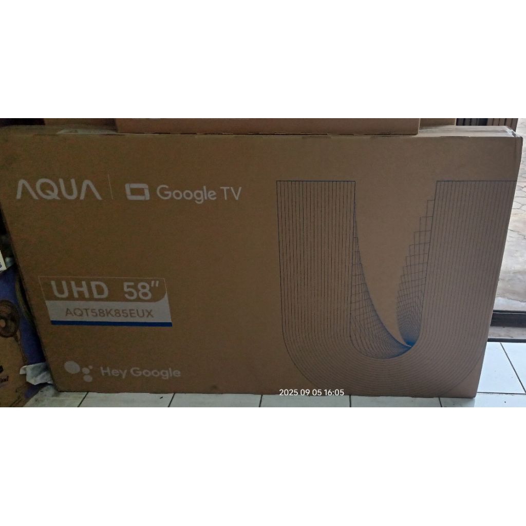 Aqua led tv digital 58 inci 58k85eux android tv smart ai 4k ultra hd hdr android device iot hub inte