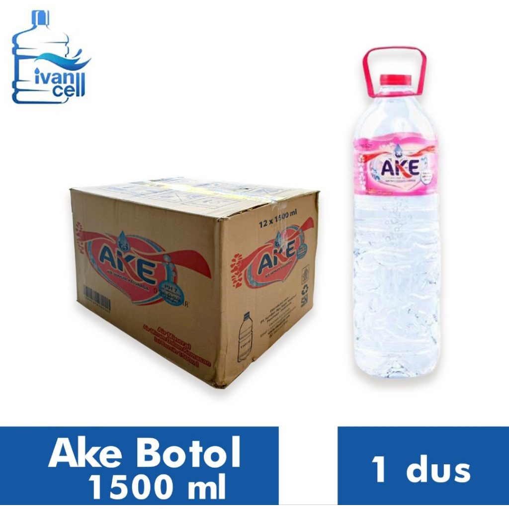 

⚡INSTANT⚡(1 DUS) AKE BOTOL 1500 ML isi (12 BOTOL)- ORIGINAL 100%
