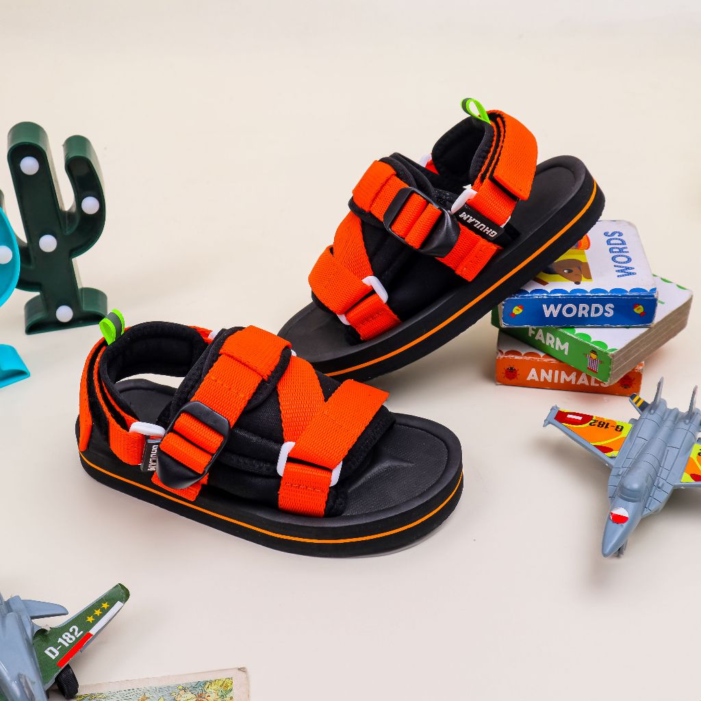 Sandal Anak Ghulam Original Karet Laki Laki Perempuan Ringan Anti Slip