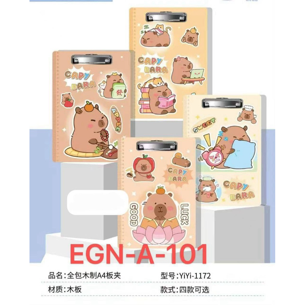 

Clip board Capibara / papan ujuan jepit capibara