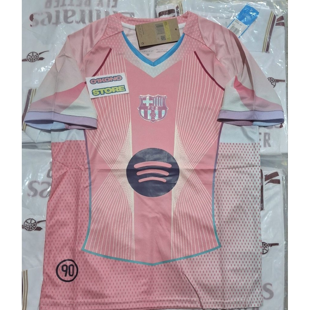 Jersey Bola Barcelona pink 3rd 2025 26 Grade Ori