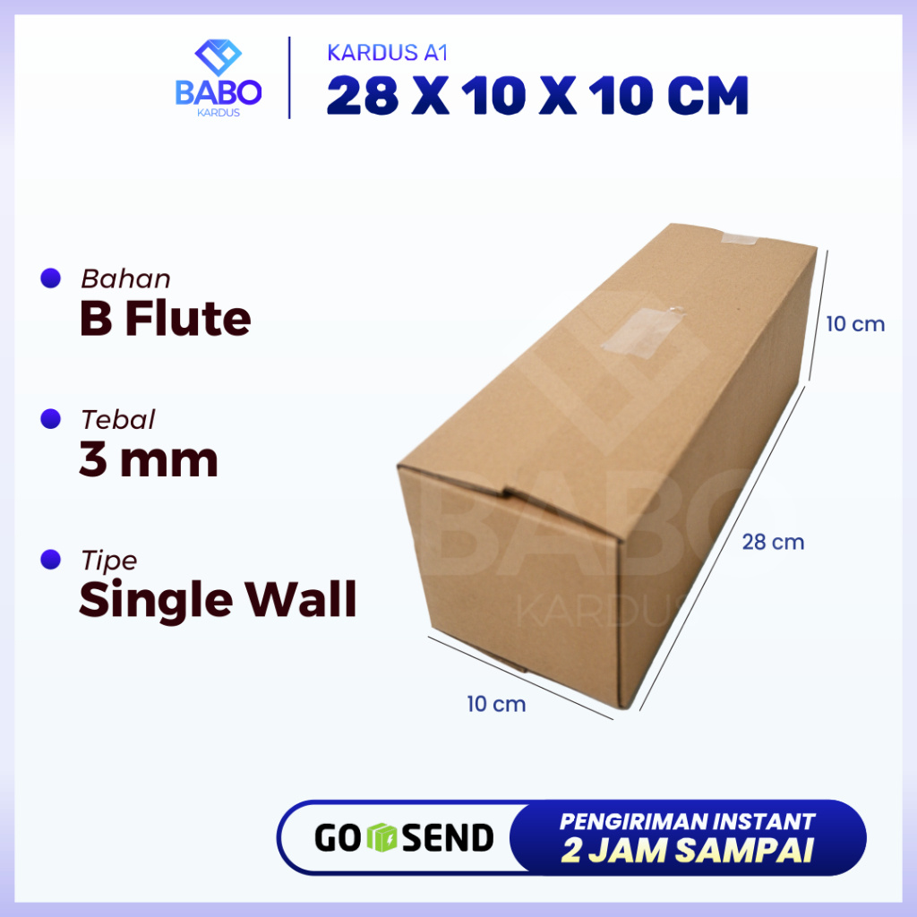 

KARDUS|KOTAK|KARTON|PACKAGING 28x10x10 cm MURAH (Kardus 28 x 10 x 10 cm)