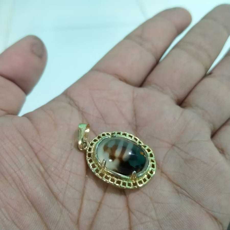 Liontin Kalung Batu Motif Lafad Ring Titanium