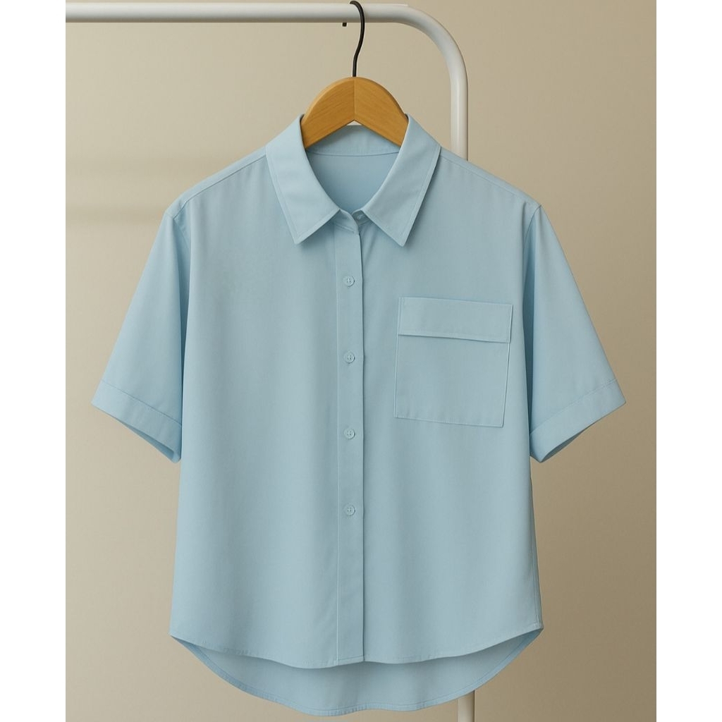 Kemeja Oversize - Baby Blue [PRELOVED]