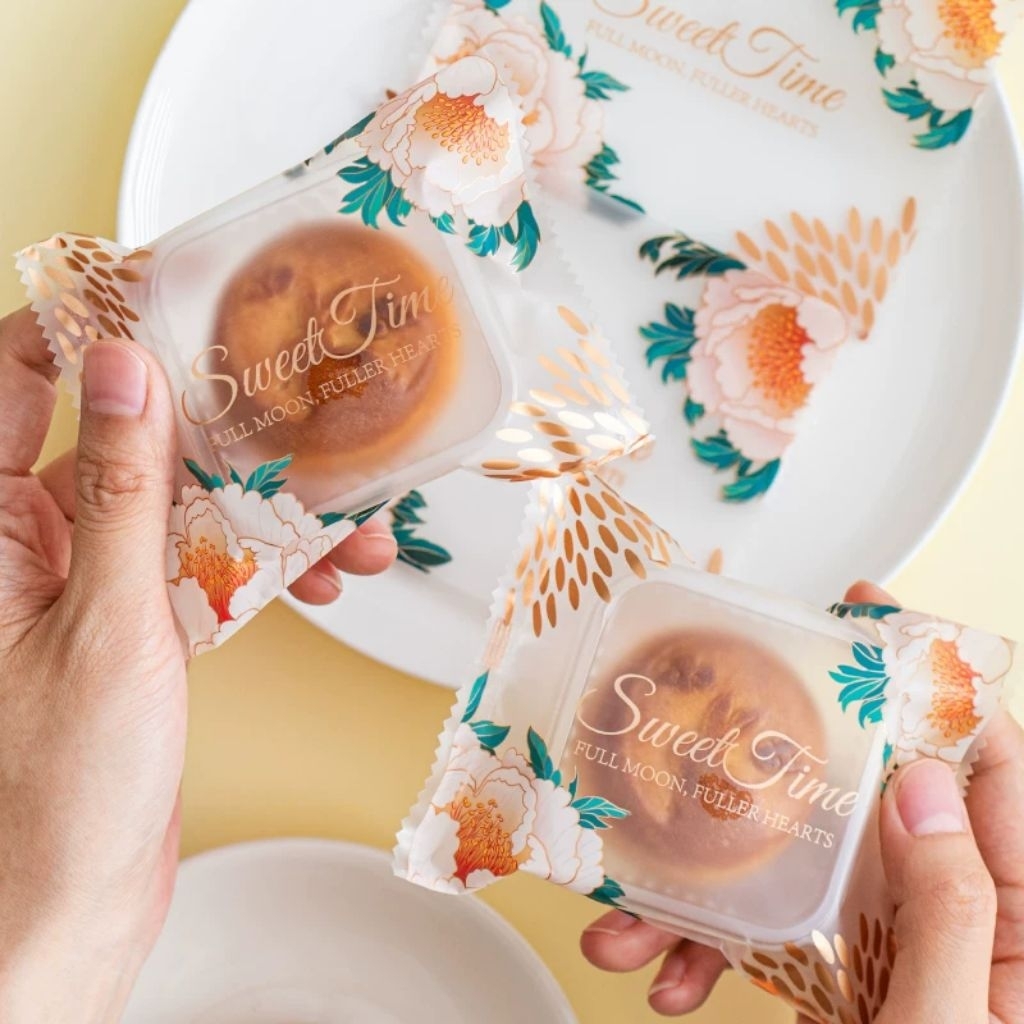 

(100lembar) Plastik mooncake 50gr plastik mooncake 75gr plastik kue bulan 100gr--125gr