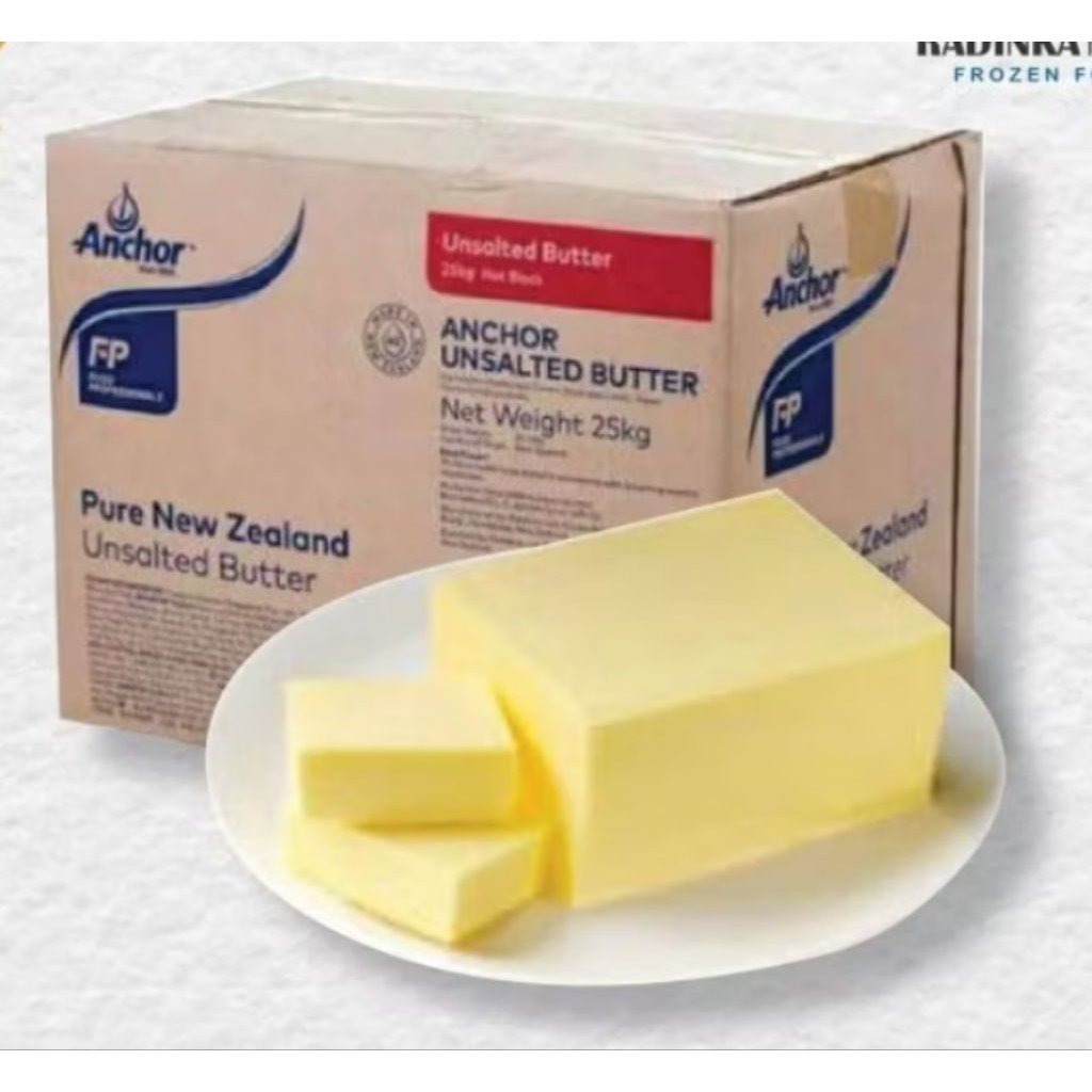 

unsalted butter anchor repack 250gr / butter anchor / unsalted butter / mentega repack 250 gr