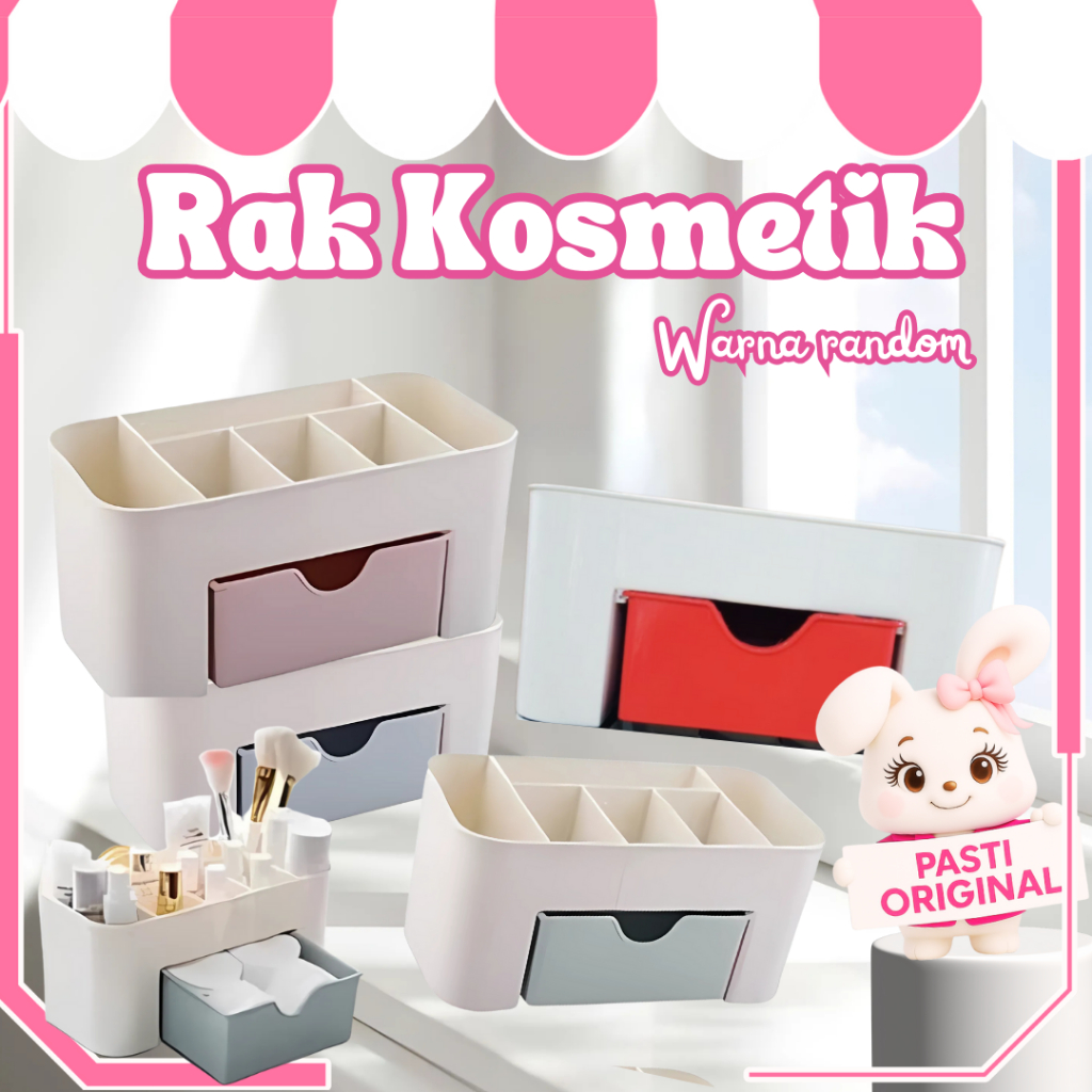 RAK KOSMETIK DENGAN 1 LACI / KOTAK MAKE UP / RAK SERBAGUNA | ACC RAK LACI KOSMETIK