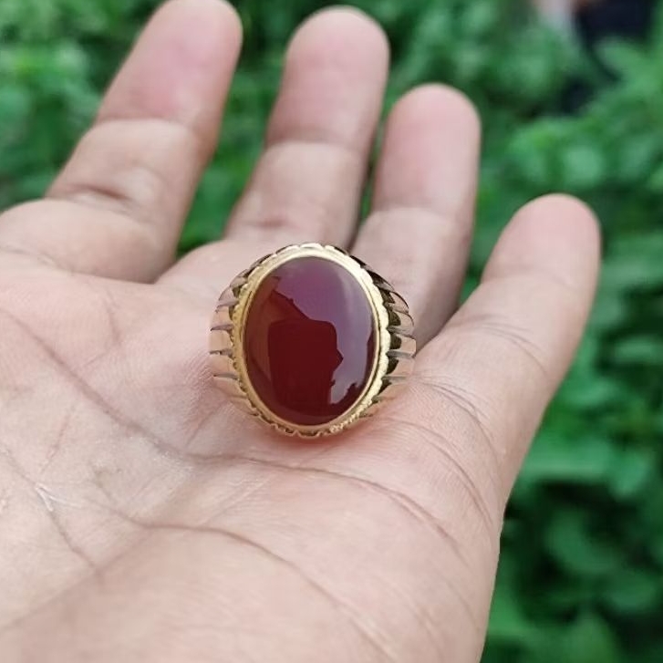 cincin batu akik Yaman ahmer natural